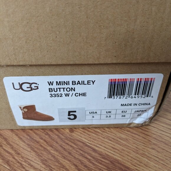NWOT Mini Bailey Button Boots by UGG - Picture 6 of 7